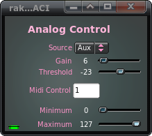 rakarrack Analog Control Interface